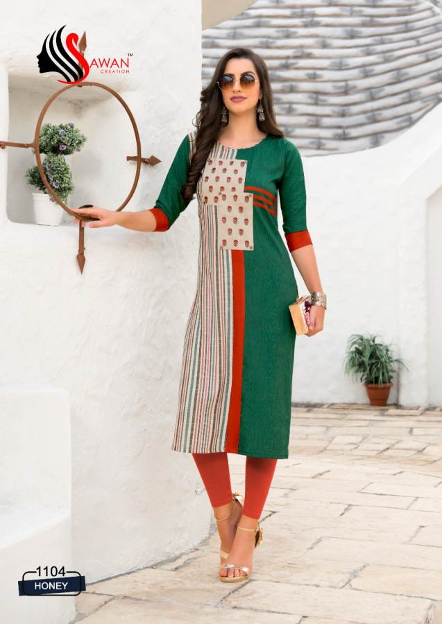 Honey Vol 11 Sawan Creations Designer Kurti Catalogue