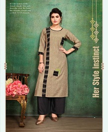 Jhala Festival Designer Kurtis With Plain Palazzo Catalogue