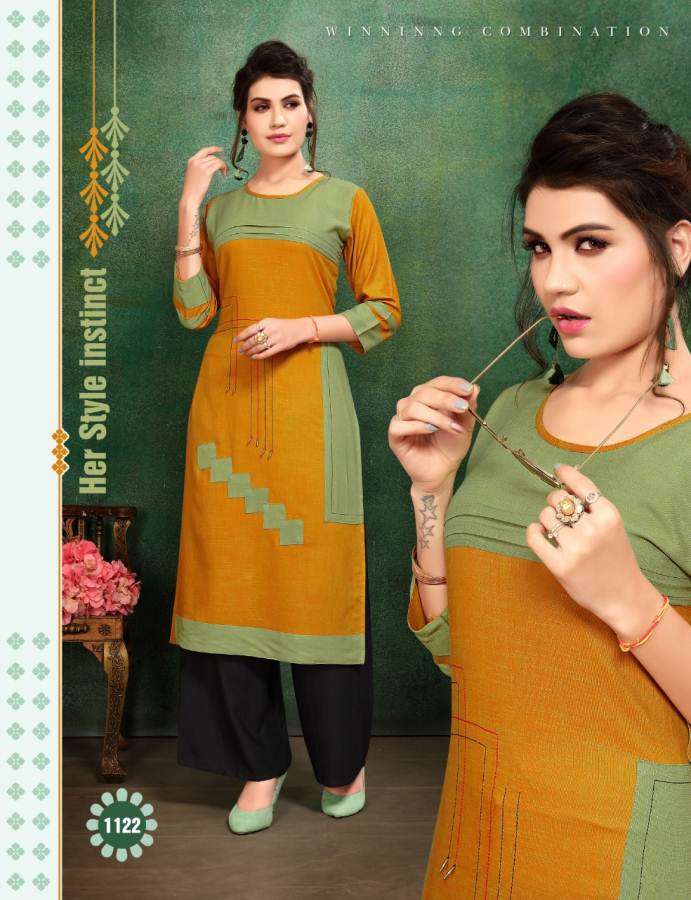 Jhala Festival Designer Kurtis With Plain Palazzo Catalogue