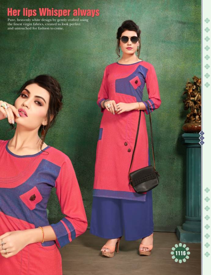 Jhala Festival Designer Kurtis With Plain Palazzo Catalogue