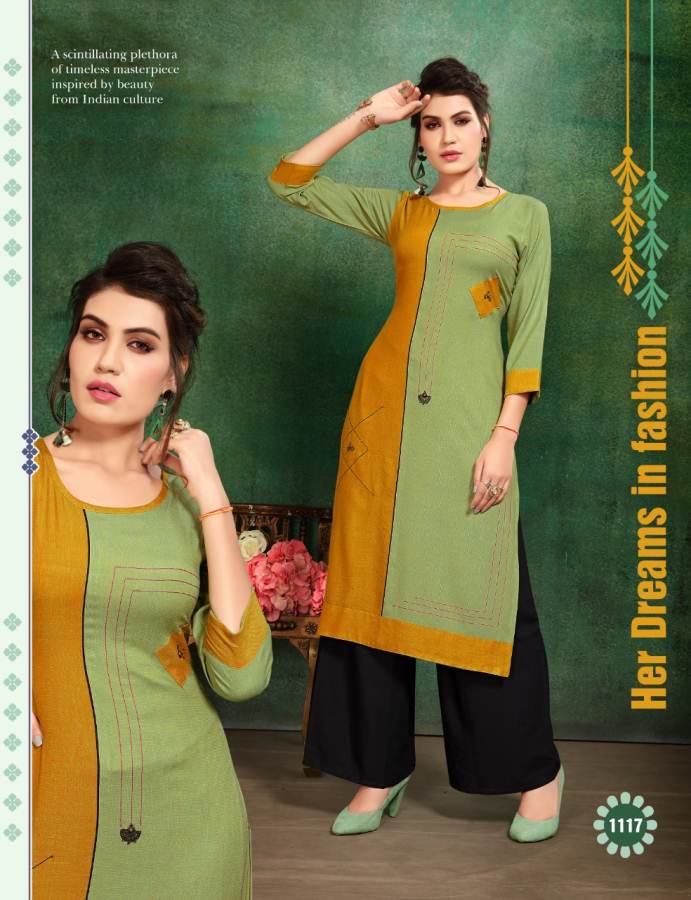 Jhala Festival Designer Kurtis With Plain Palazzo Catalogue
