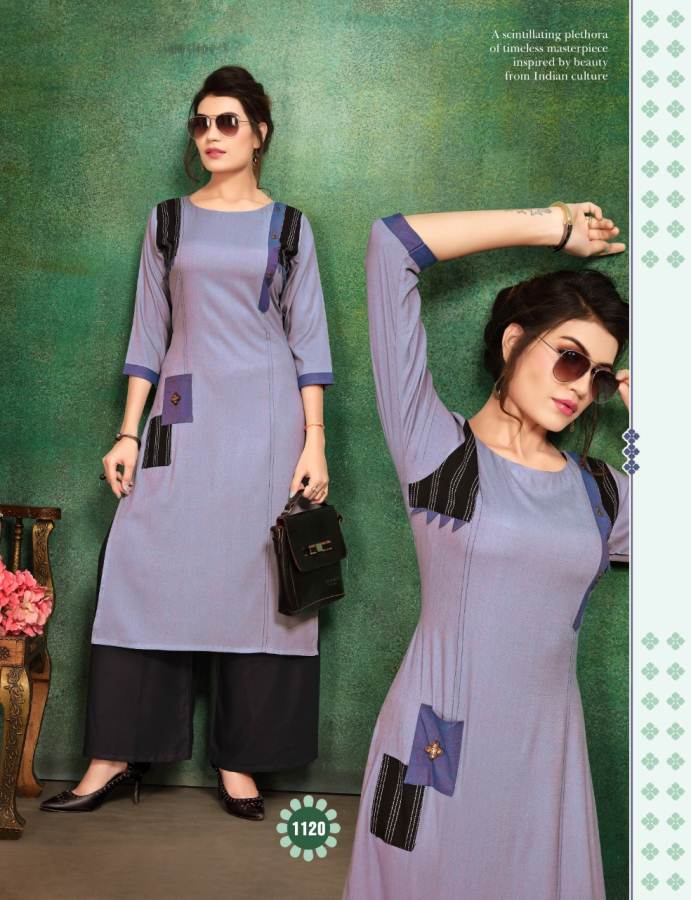 Jhala Festival Designer Kurtis With Plain Palazzo Catalogue