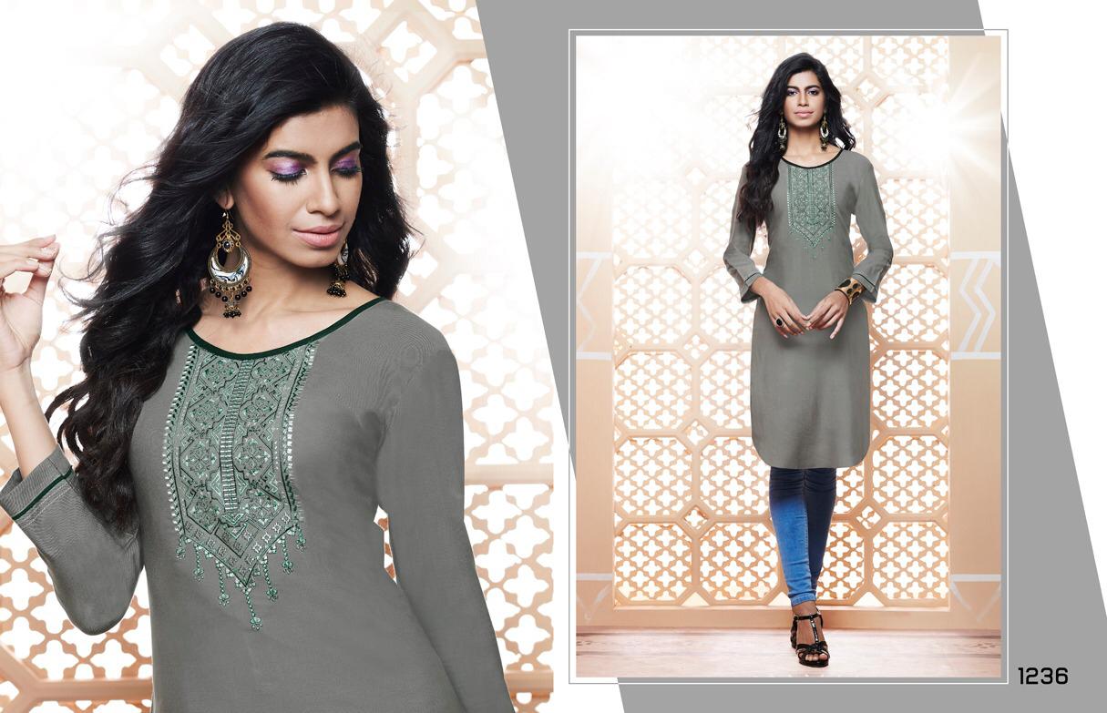 Kajree Fashion By Lily Vol 14 Daily Wear Embroidery Work Kurtis Catalogue