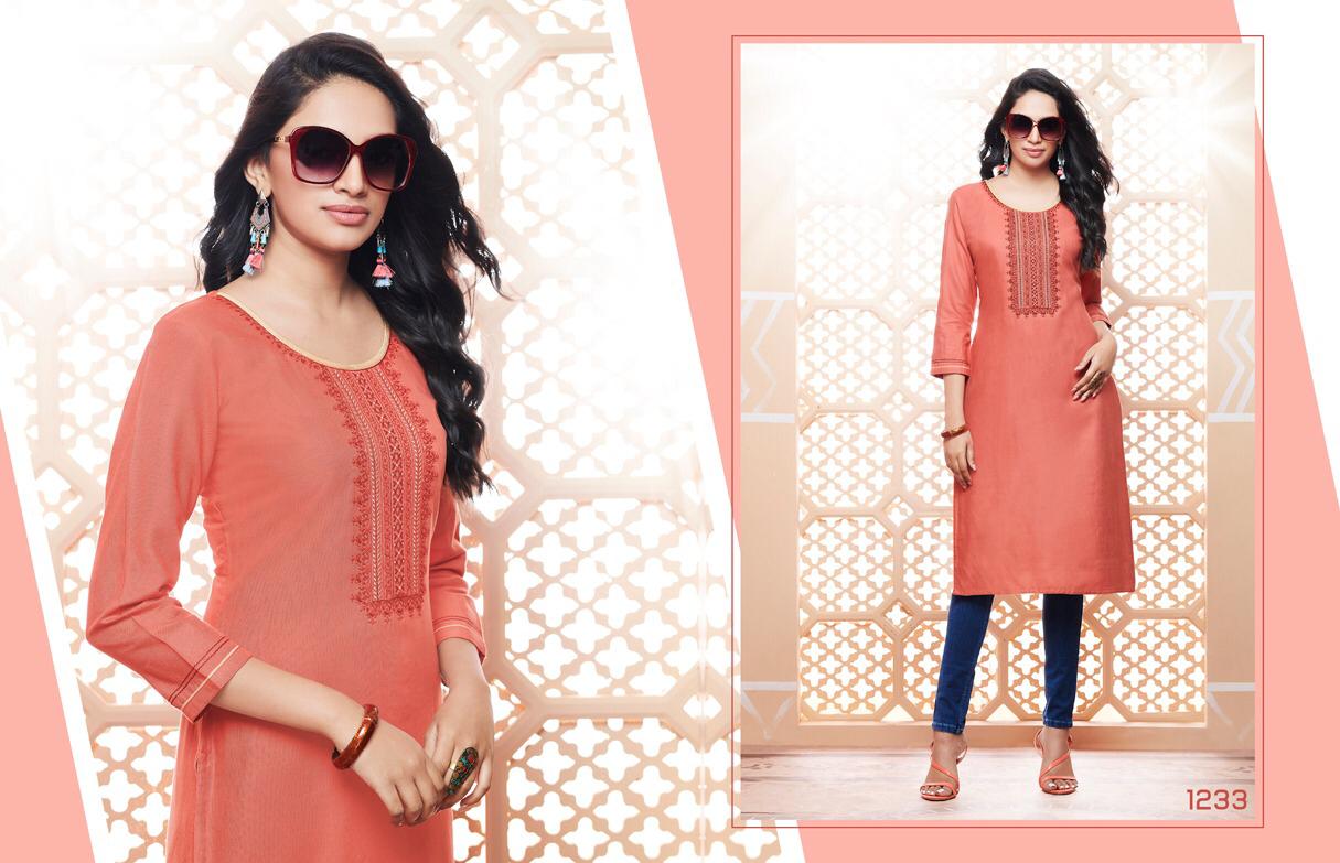 Kajree Fashion By Lily Vol 14 Daily Wear Embroidery Work Kurtis Catalogue