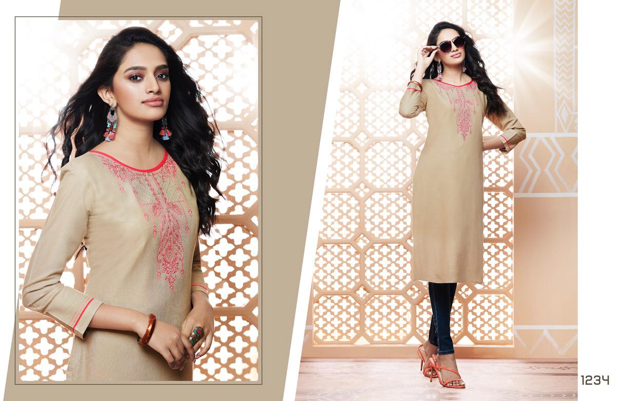 Kajree Fashion By Lily Vol 14 Daily Wear Embroidery Work Kurtis Catalogue