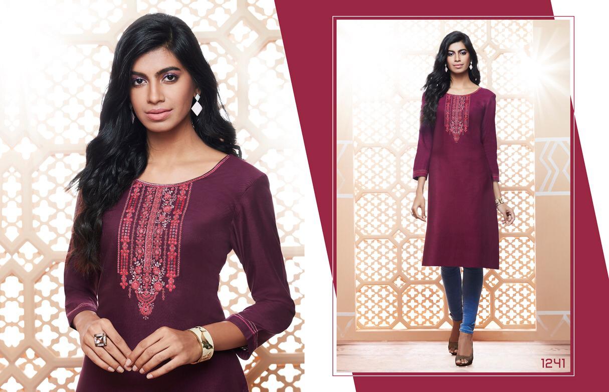 Kajree Fashion By Lily Vol 14 Daily Wear Embroidery Work Kurtis Catalogue
