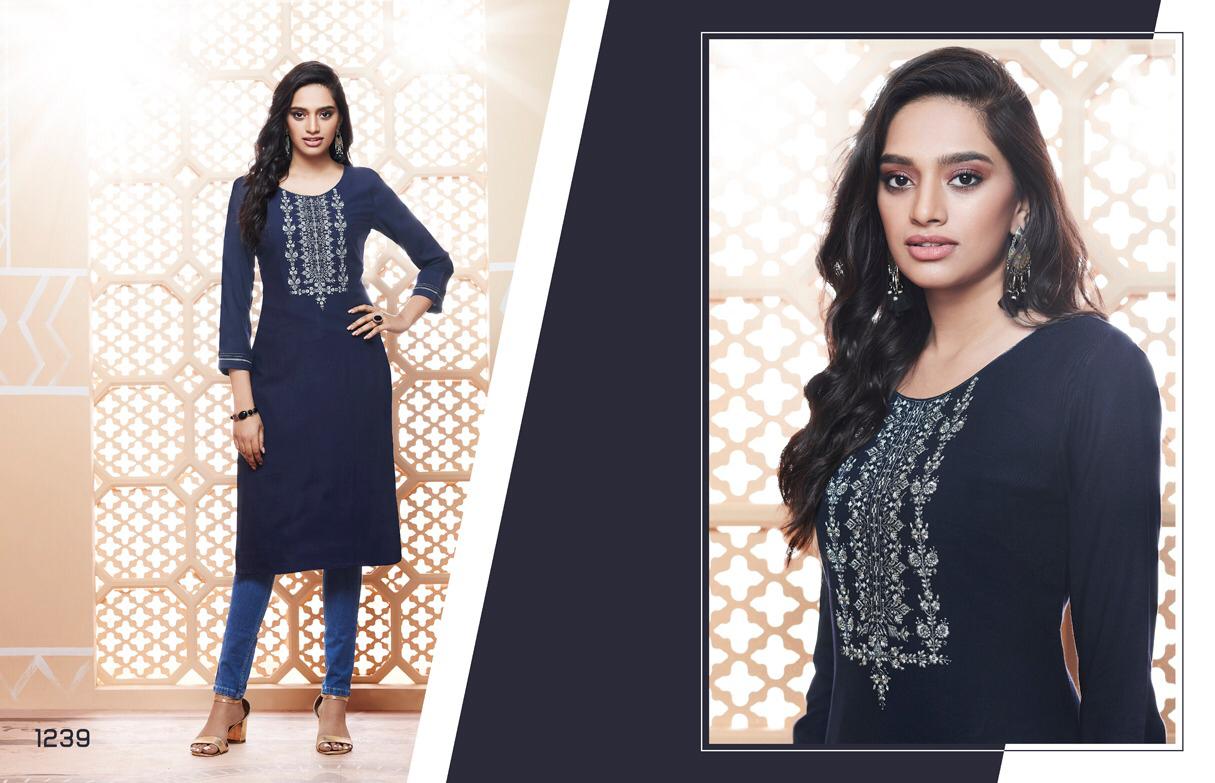 Kajree Fashion By Lily Vol 14 Daily Wear Embroidery Work Kurtis Catalogue