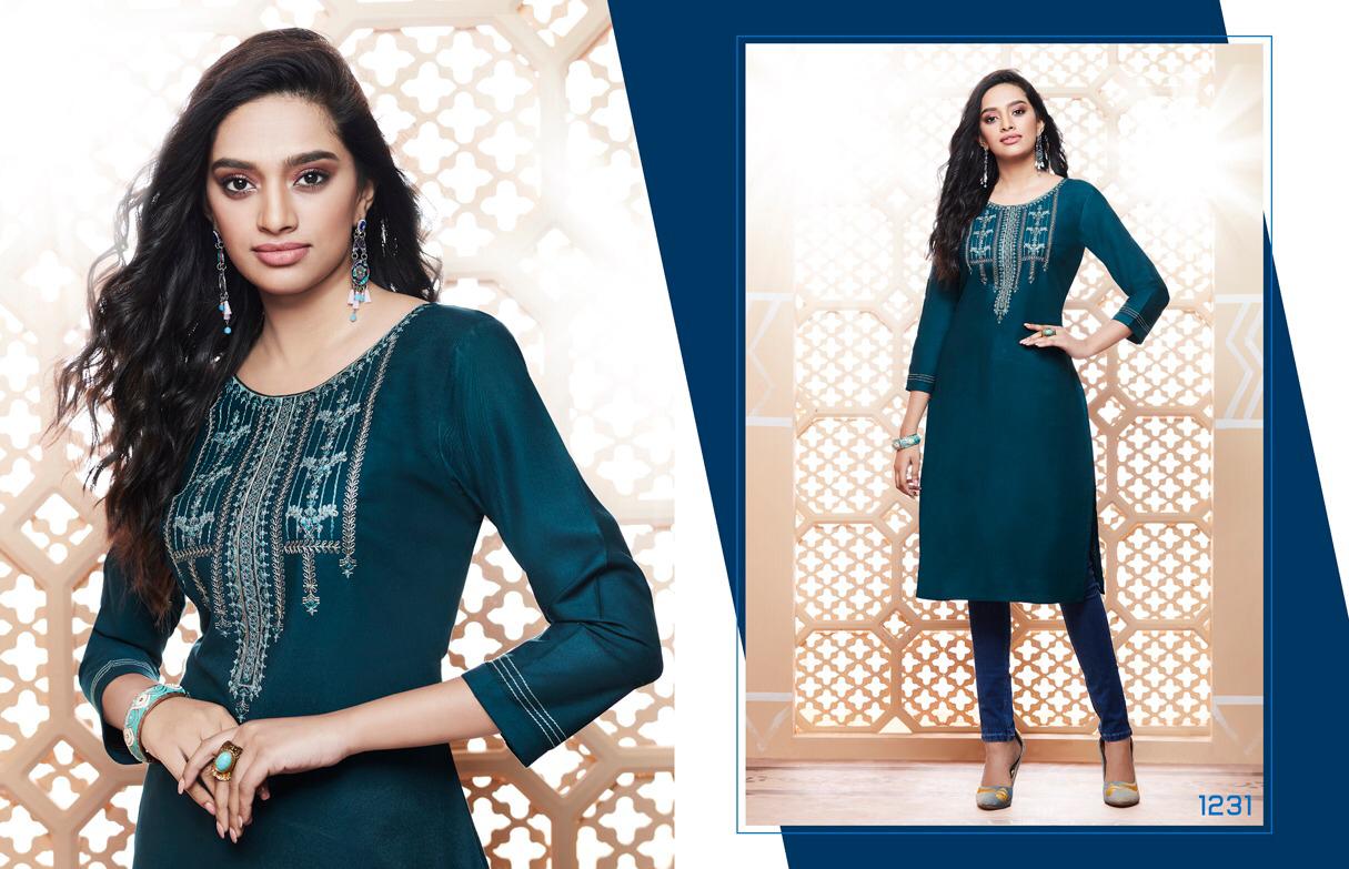 Kajree Fashion By Lily Vol 14 Daily Wear Embroidery Work Kurtis Catalogue