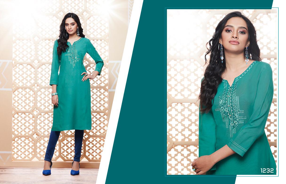 Kajree Fashion By Lily Vol 14 Daily Wear Embroidery Work Kurtis Catalogue