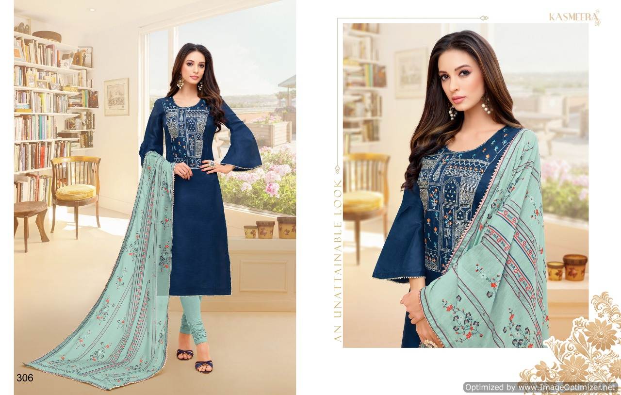 Afeem Vol 3 By Kasmeera Designer Dress Materials Catalogue