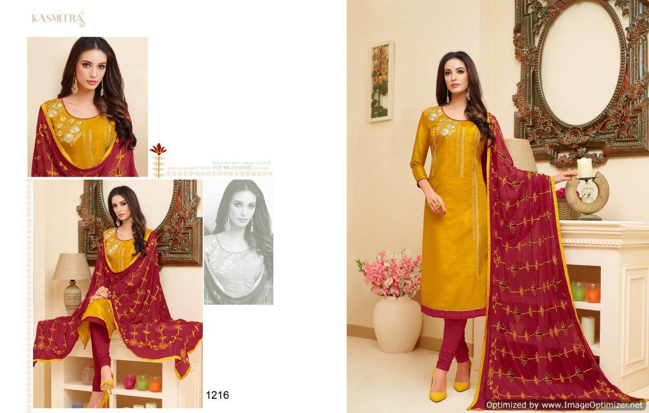 Kamini Silk Vol 4 Kasmeera Churidar Dress Materials Catalogue