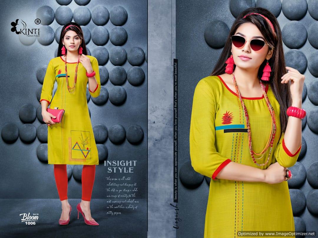 Bloom Vol 10 Kinti  Designer  Kurti Catalogue