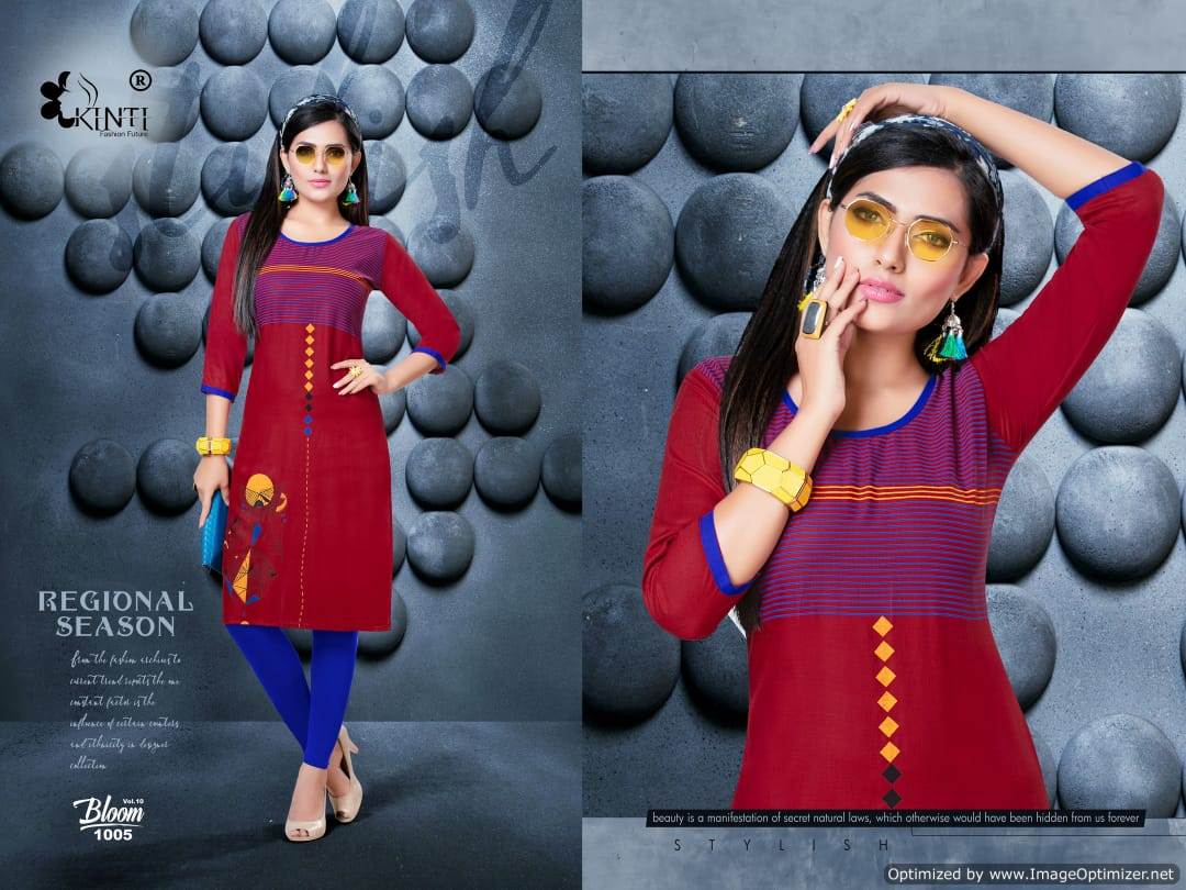 Bloom Vol 10 Kinti  Designer  Kurti Catalogue
