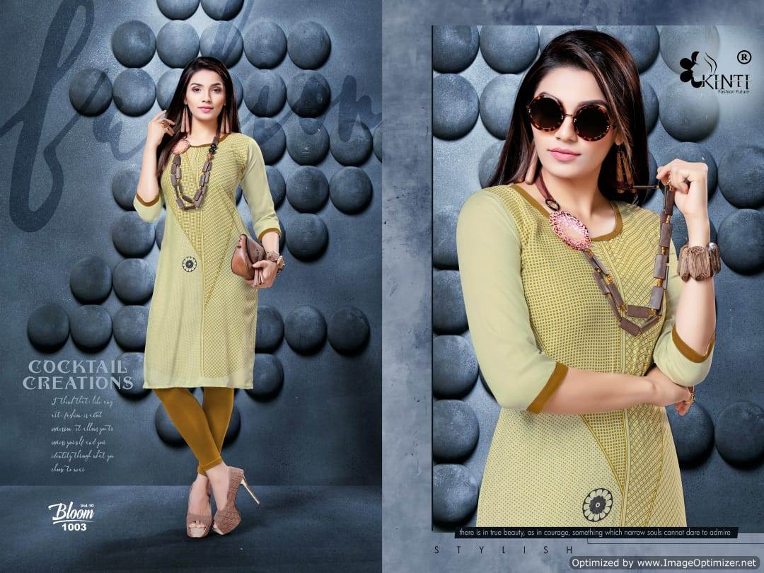 Bloom Vol 10 Kinti  Designer  Kurti Catalogue