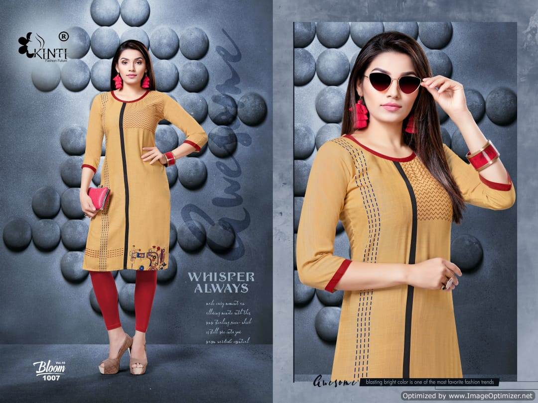 Bloom Vol 10 Kinti  Designer  Kurti Catalogue