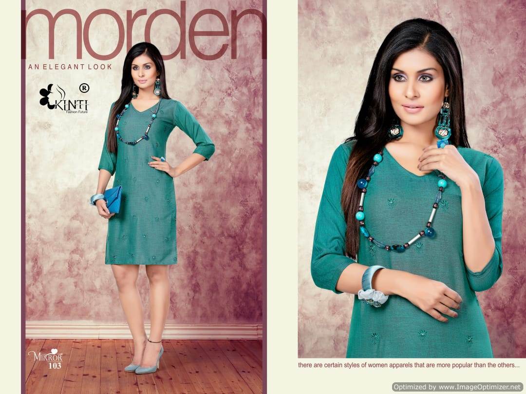 Mirror Kinti Printed Kurtis Catalogue