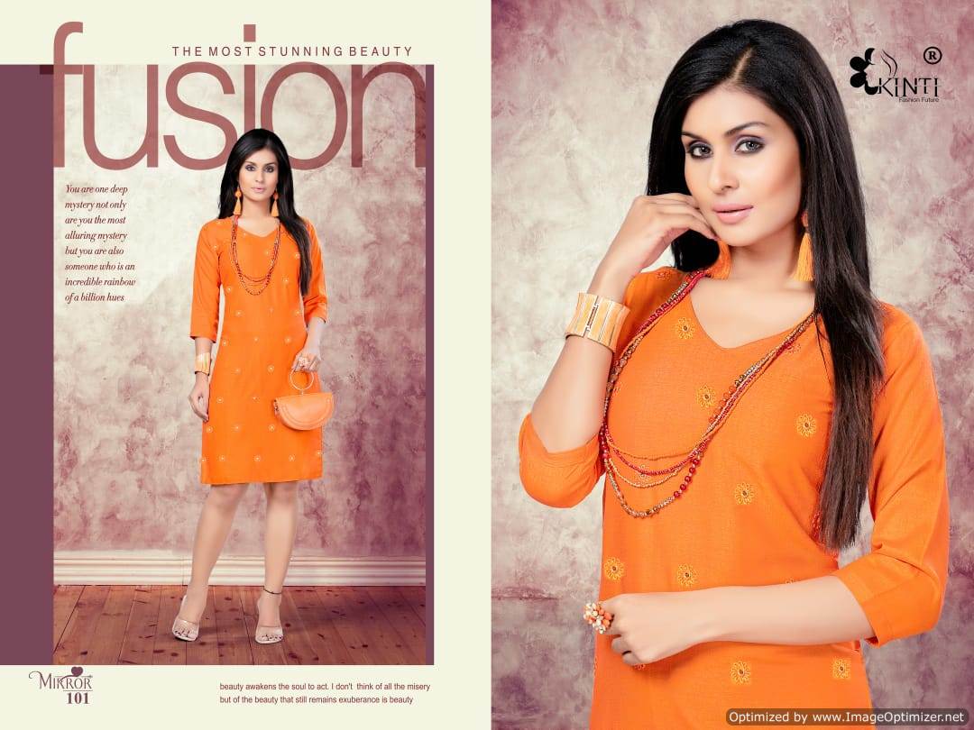 Mirror Kinti Printed Kurtis Catalogue