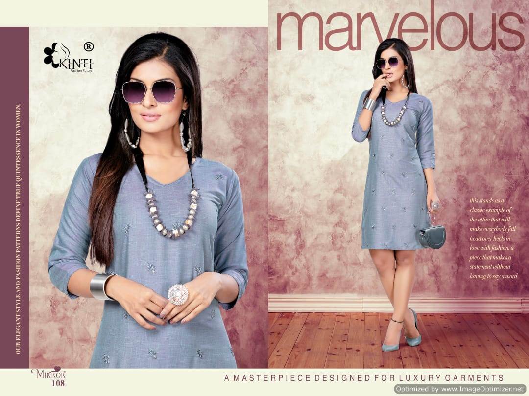 Mirror Kinti Printed Kurtis Catalogue