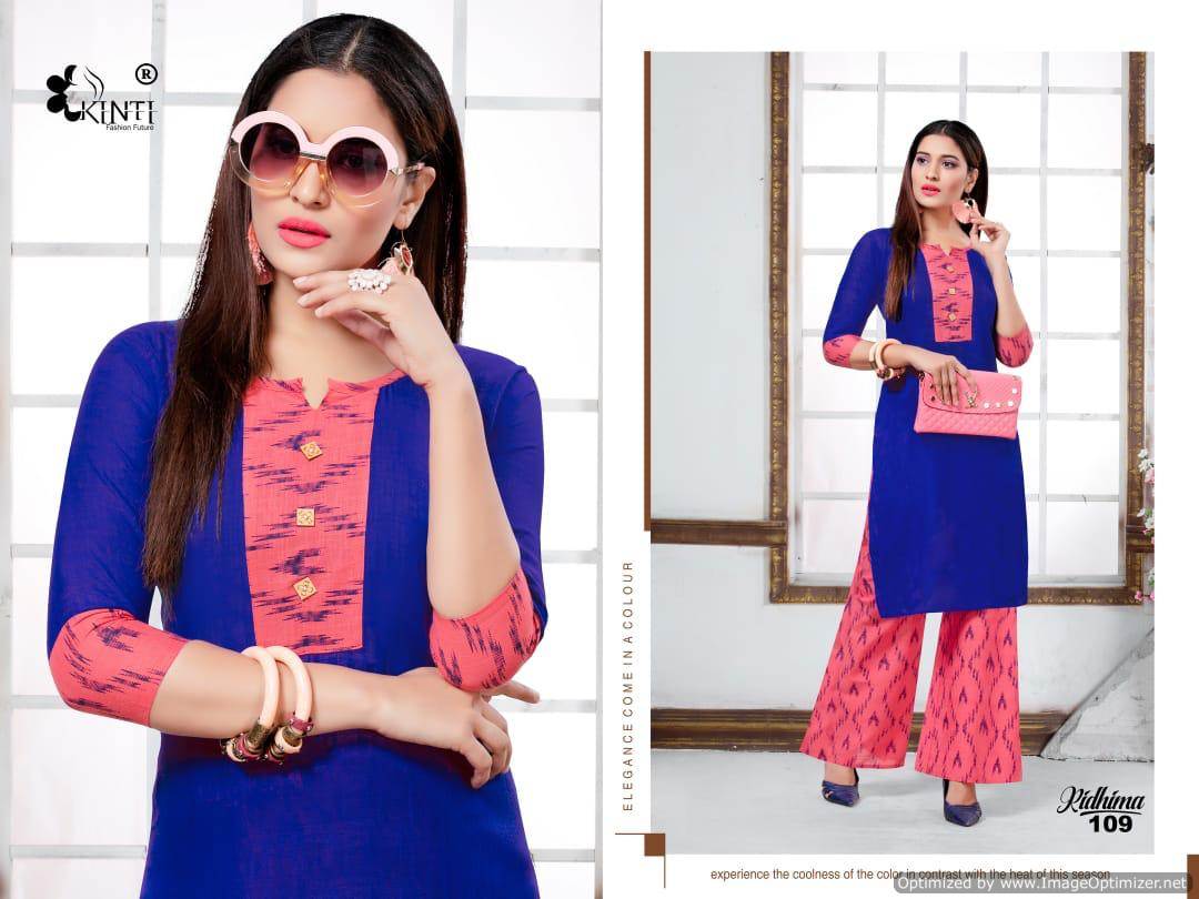 Ridhima Kinti Printed Kurti With Plazzo Catalogue