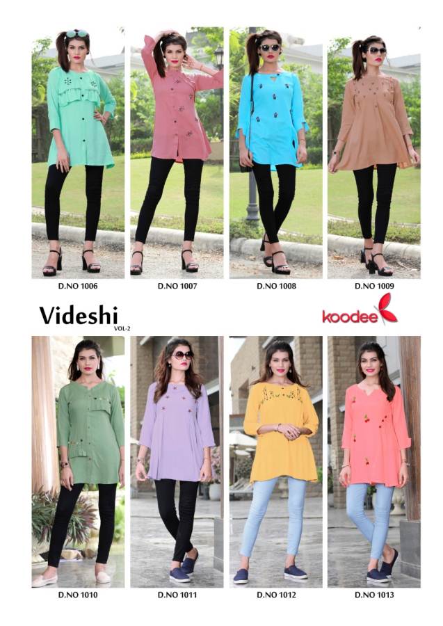 Videshi Vol 2 By Koodee Fashion Causal Wear Western Top Catalogue