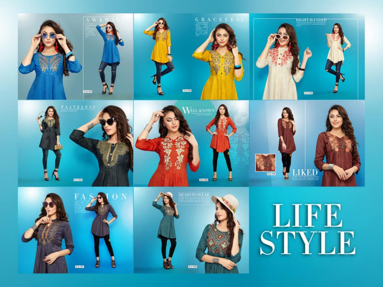 Life Style  Trendy Designe Western Top  Catalogue