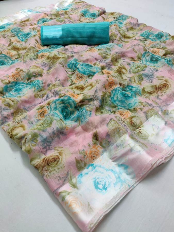 Sarika Lt Fabric Soft Linen Printed Sarees Catalogue
