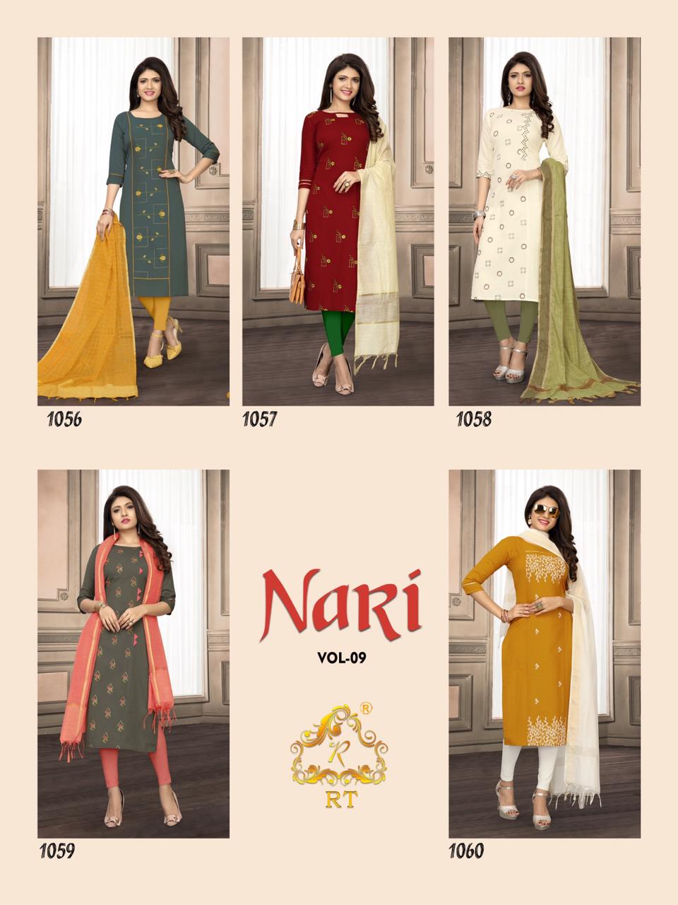 Nari Vol-9 By Rijiya Trends Designer Cotton Kurtis Catalogue