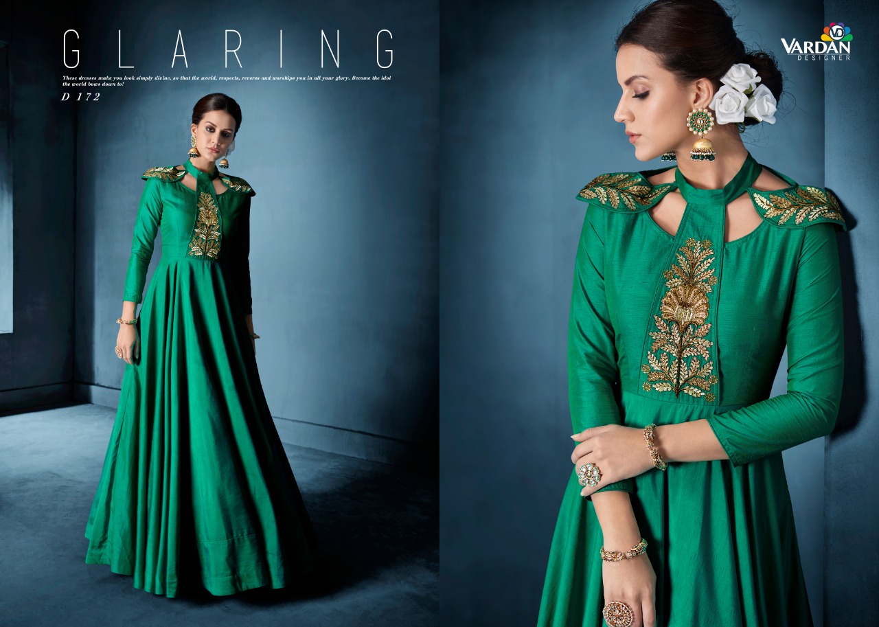 Navya Vol 8 By Vardan Designer Long Party Wear Gown Catalogue