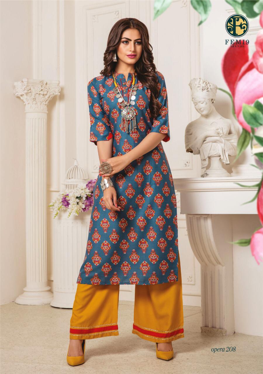 Opera Vol 2 By Trendy Fashion Kurti With Palazzo Catalogue