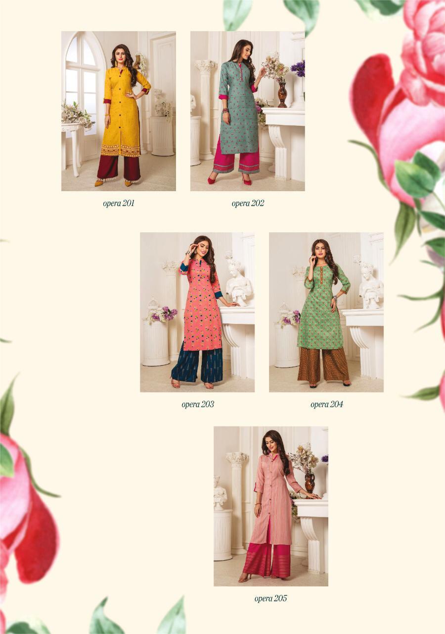 Opera Vol 2 By Trendy Fashion Kurti With Palazzo Catalogue