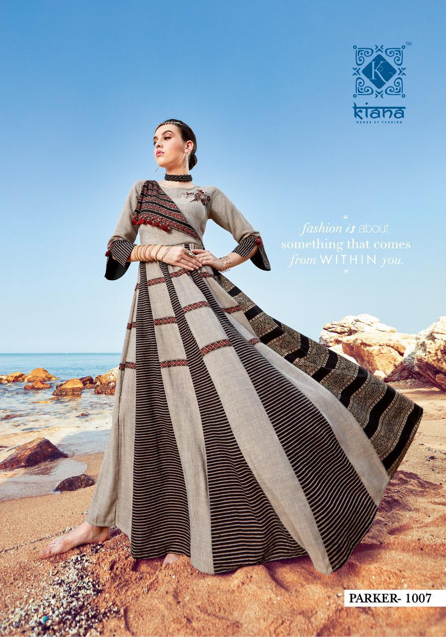 Parker By Kaina Fashion Long Party Wear Kurtis Catalogue