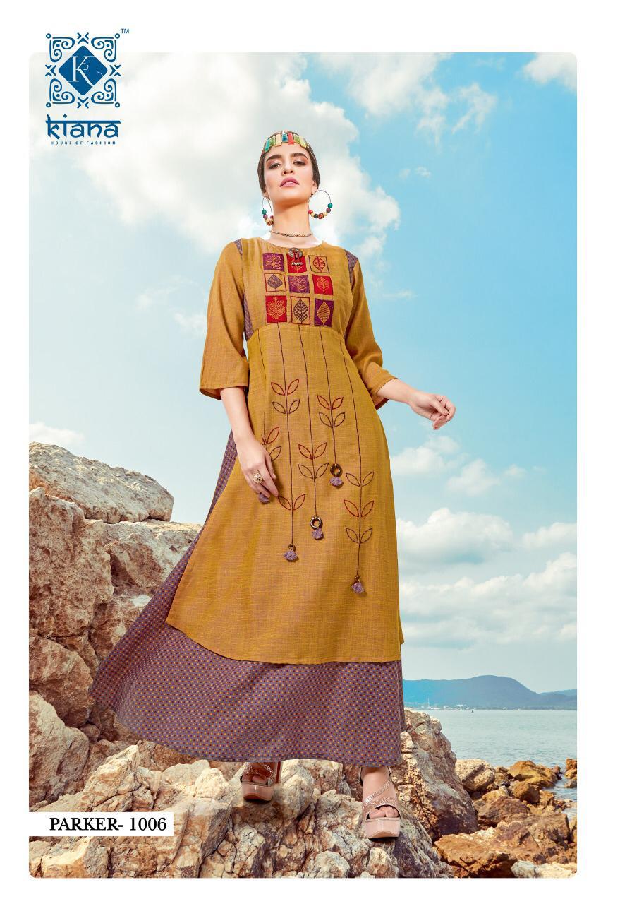 Parker By Kaina Fashion Long Party Wear Kurtis Catalogue
