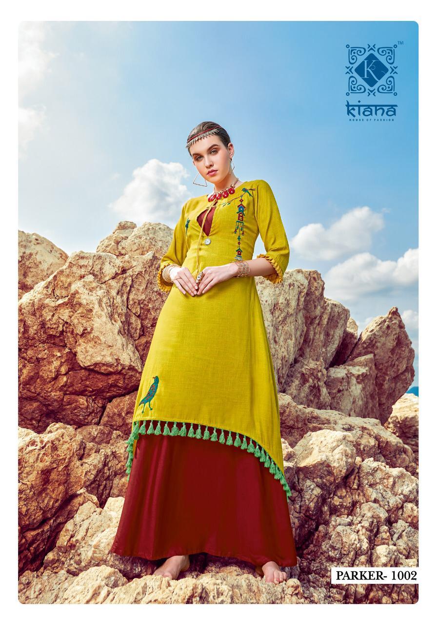 Parker By Kaina Fashion Long Party Wear Kurtis Catalogue
