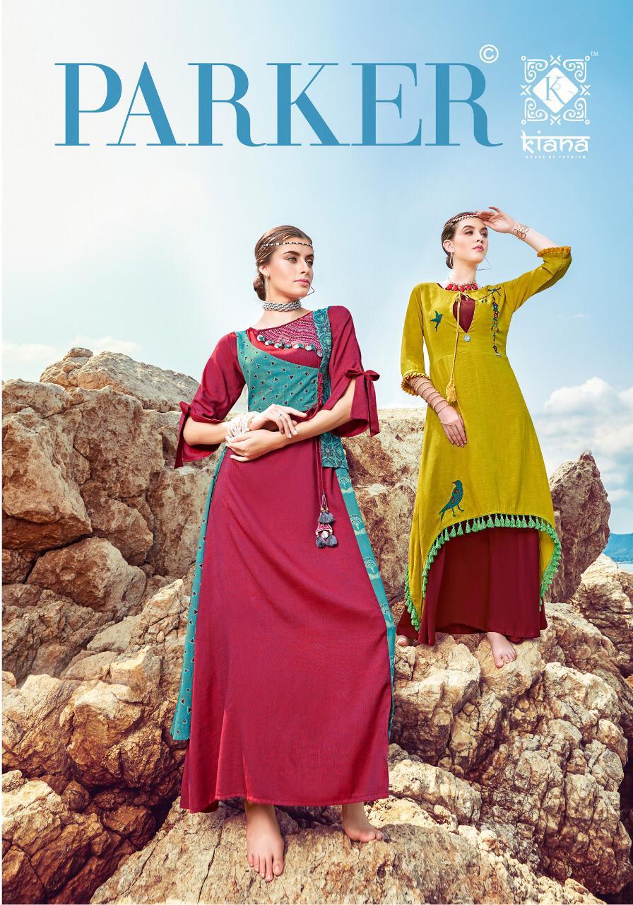 Parker By Kaina Fashion Long Party Wear Kurtis Catalogue