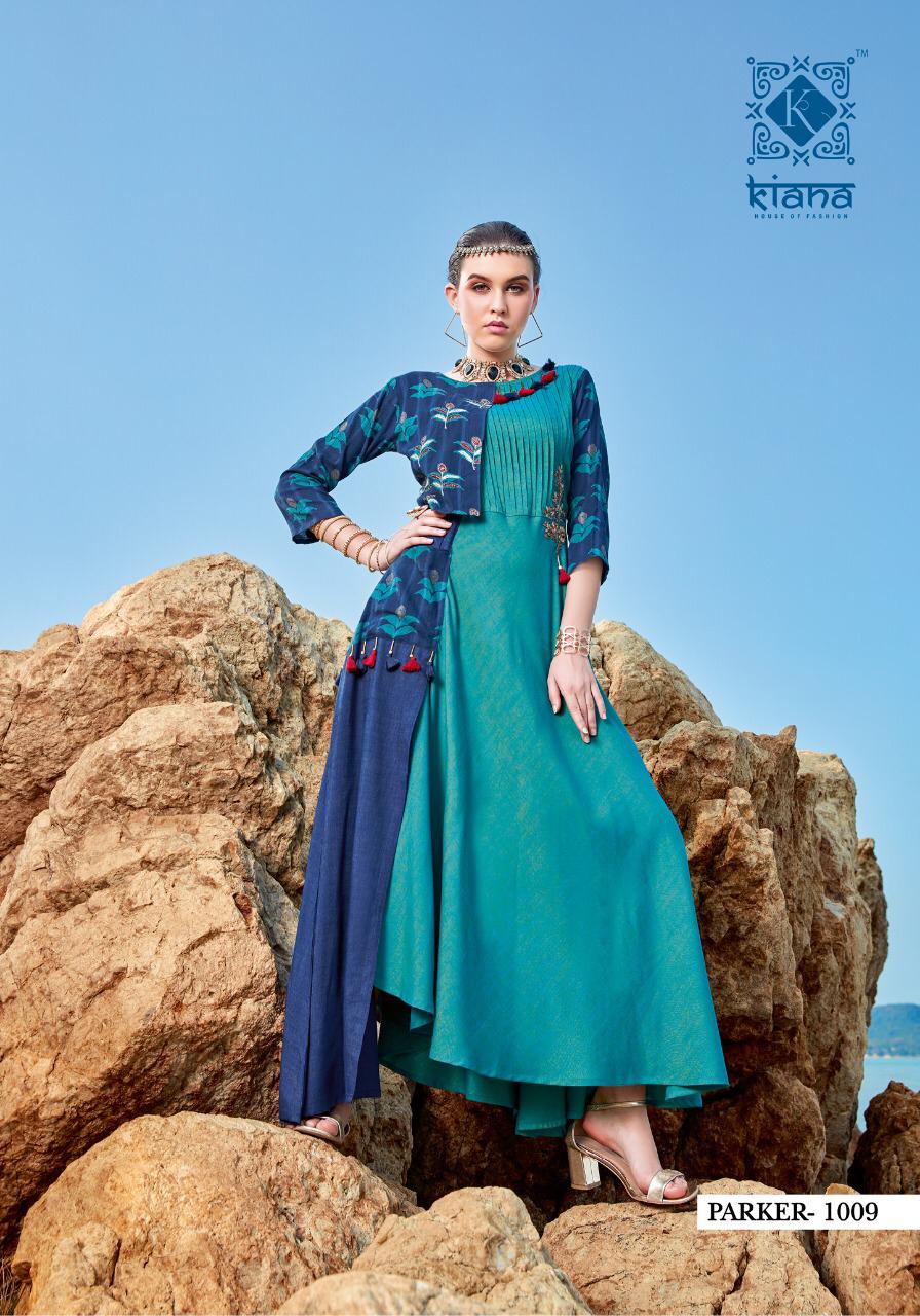 Parker By Kaina Fashion Long Party Wear Kurtis Catalogue