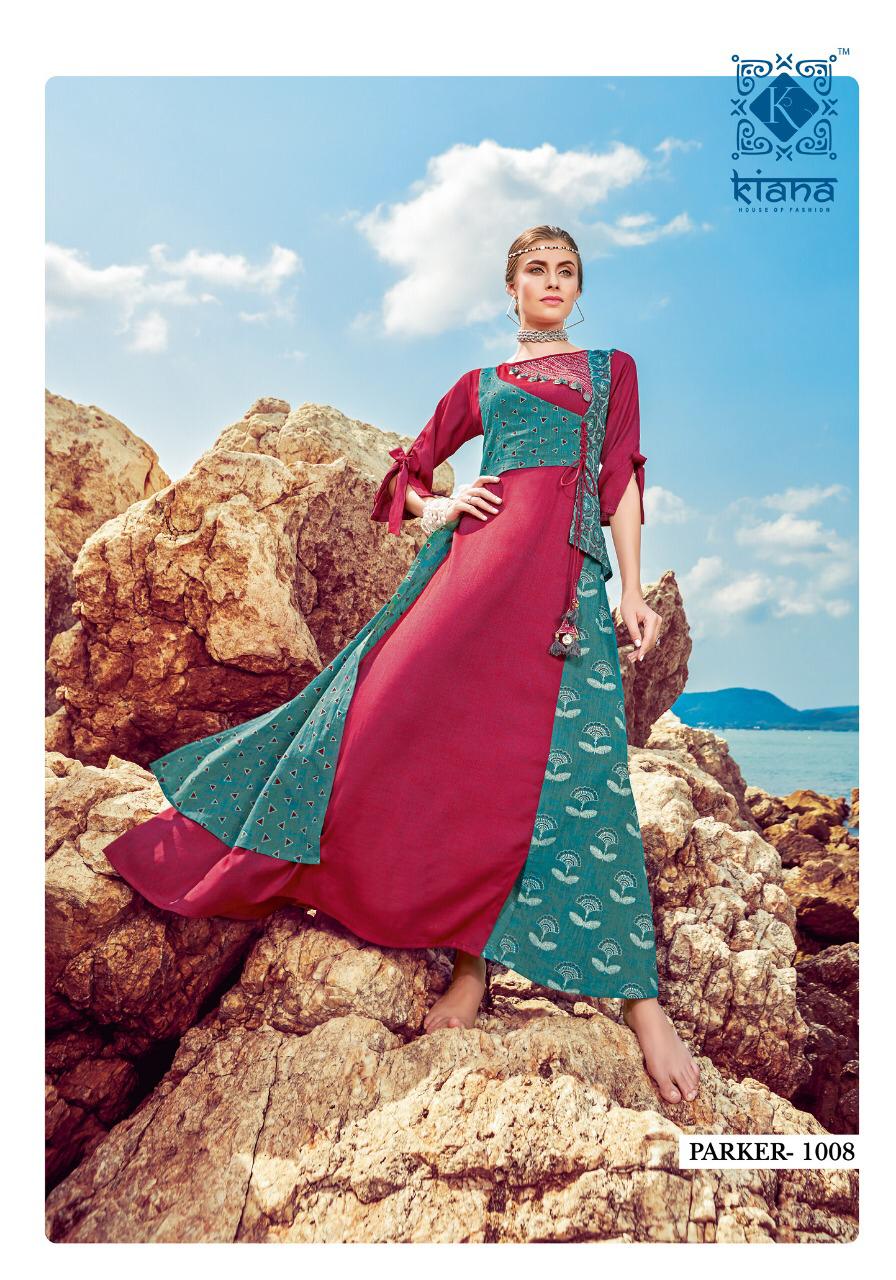 Parker By Kaina Fashion Long Party Wear Kurtis Catalogue