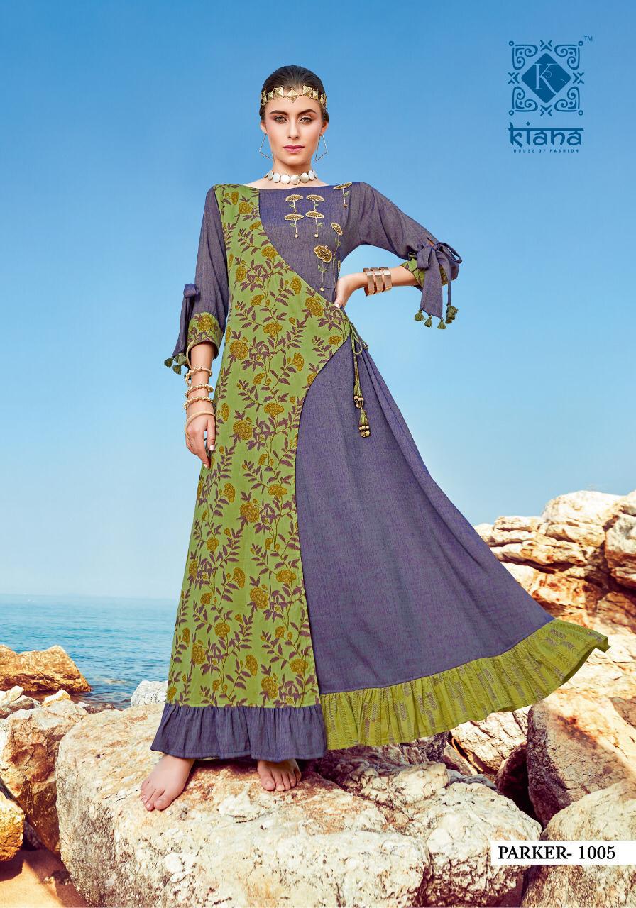Parker By Kaina Fashion Long Party Wear Kurtis Catalogue