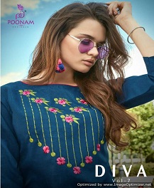 Diva Vol 7 By Poonam Designer Causal Wear Kurtis Catalogue