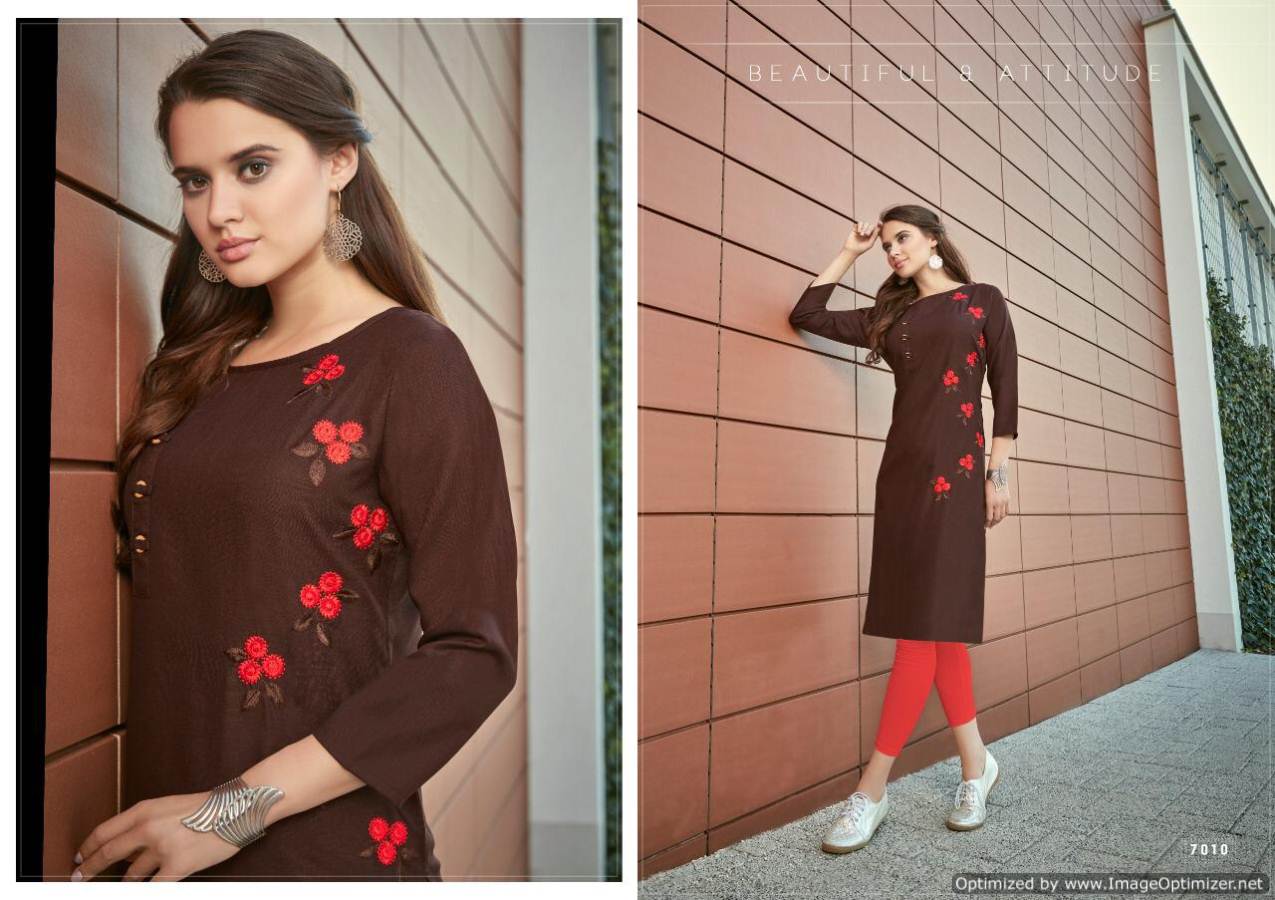 Diva Vol 7 By Poonam Designer Causal Wear Kurtis Catalogue