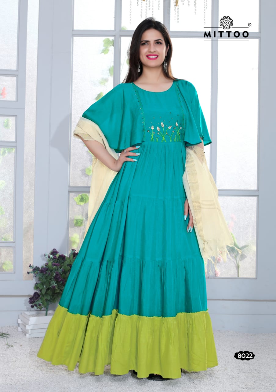 Prasang Vol 4 By Mittoo Fashion Party Wear Long Gown Catalogue