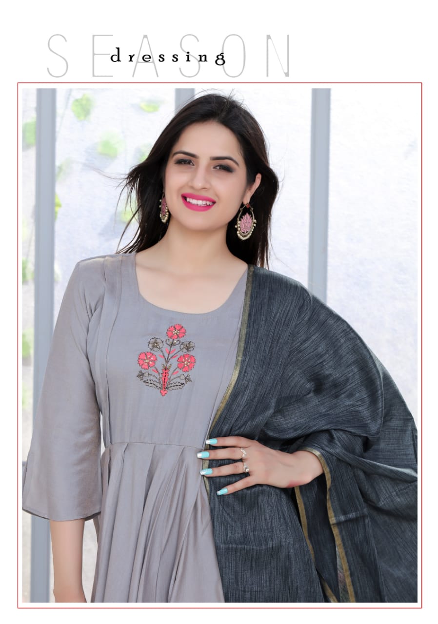 Prasang Vol 4 By Mittoo Fashion Party Wear Long Gown Catalogue