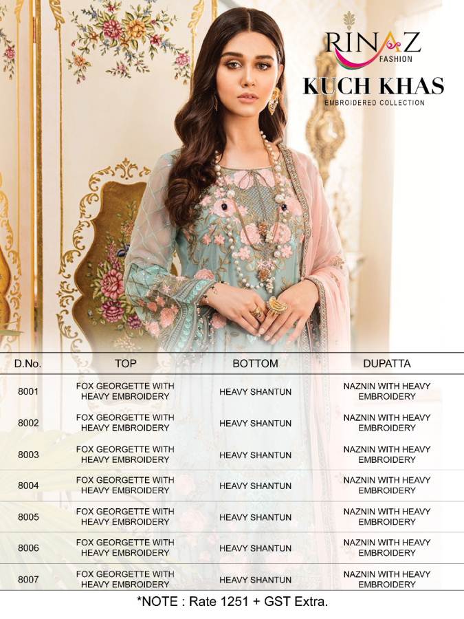 Khus Khas By Rinaz Designer  Pakistani Salwar Suit Catalogue