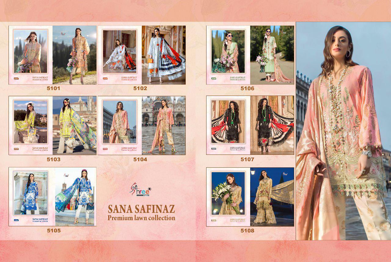 Sana Safinaz Premium Lawn By Shree Fabs Pakistani Salwar Kameez Catalogue