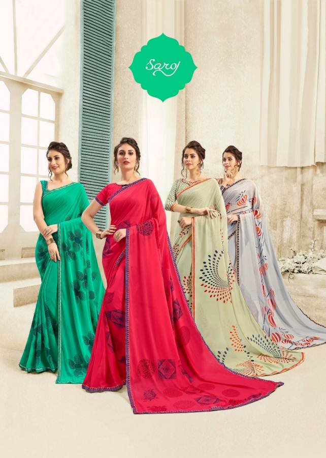 Andaaz By Saroj Georgette Sarees Catalogue