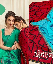 Andaaz By Saroj Georgette Sarees Catalogue