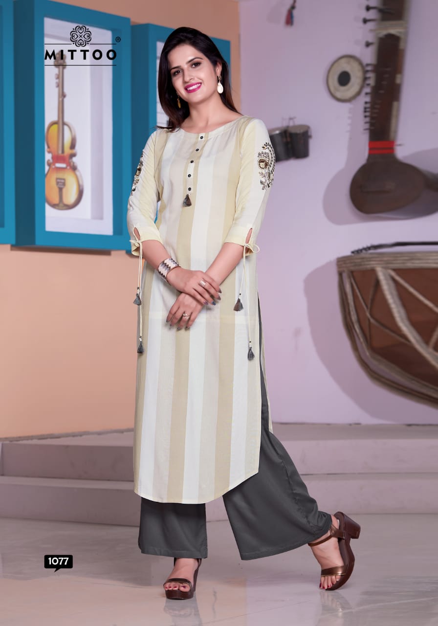 Mittoo By Saawariya Designer Kurti With Palazzo Catalogue