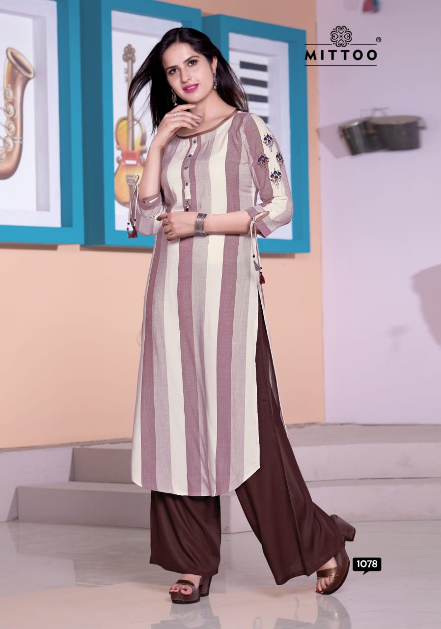 Mittoo By Saawariya Designer Kurti With Palazzo Catalogue
