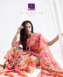 Simaaya Cotton Vol 2 Shangrila Linen Printed Sarees Catalogue