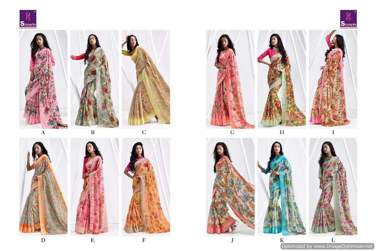 Simaaya Cotton Vol 2 Shangrila Linen Printed Sarees Catalogue