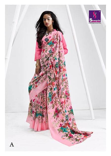 Simaaya Cotton Vol 2 Shangrila Linen Printed Sarees Catalogue